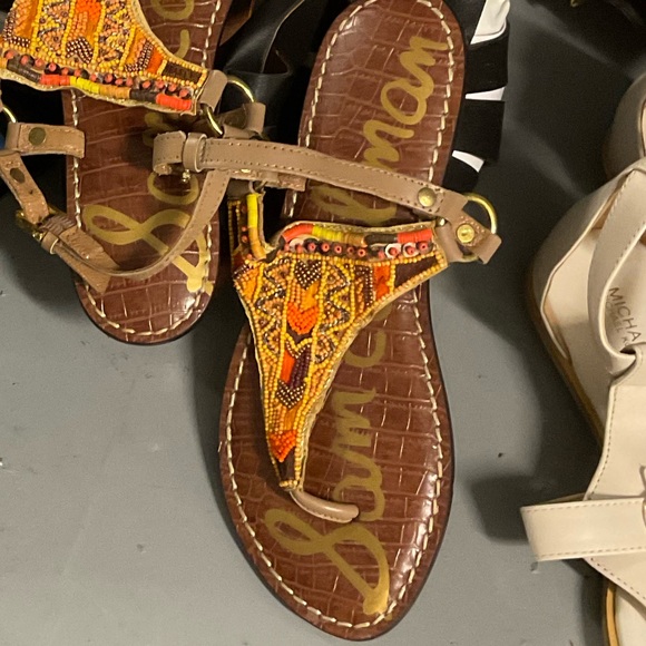 Sam Edelman nwt boho style Greta sandals embroidered design - Picture 3 of 8